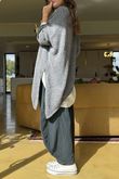 Made in Italy Big Softie Super Slant Knit Top Steel Marl /2 